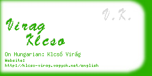virag klcso business card